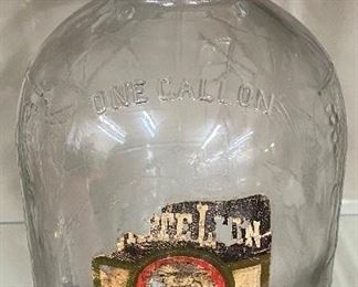 Old Paper Label White Lion Wine Jug