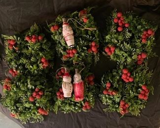 Old German lights and Six Vintage Candle Rings