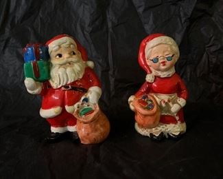 Santa and Mrs. Claus 1960s Made in Japan