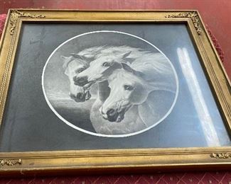 Gesso Framed Horse Print