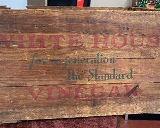 Old White House Vinegar Crate