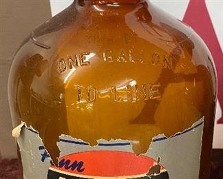 Old Paper Label Amoco Oil Jug