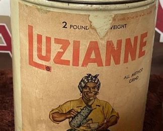 Paper Label Luzianne Coffee Can