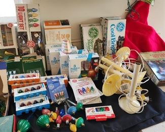 vintage and newer Christmas decorations