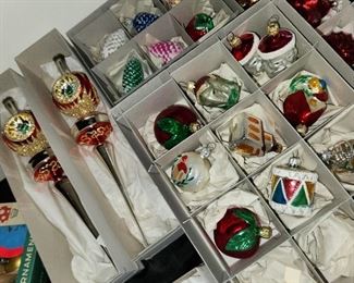 vintage and newer Christmas decorations