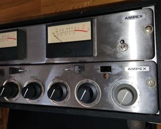 AMPEX  microphone preamp mixer, model AM10, in hard travel case