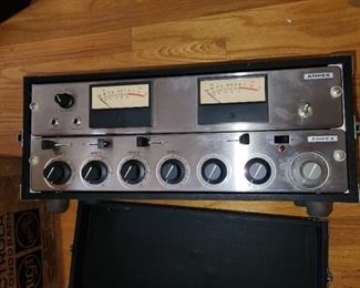 AMPEX  microphone preamp mixer, model AM10, in hard travel case