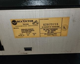 vintage folding RCA Victor portable record player