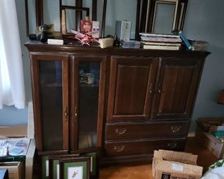 stereo cabinet, with brand new frames on top