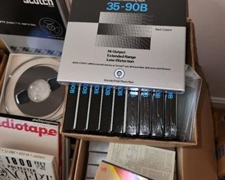 reel to reel tapes, cassettes, VHS and Beta tapes, Memorex, Maxell, Audiotape and more