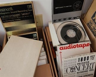 reel to reel tapes, cassettes, VHS and Beta tapes, Memorex, Maxell, Audiotape and more