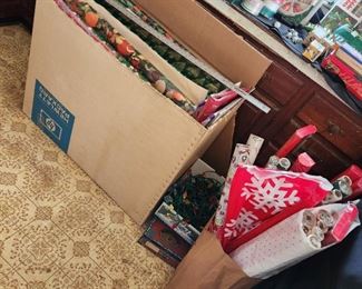 all wrapping paper, most unopened, but some are