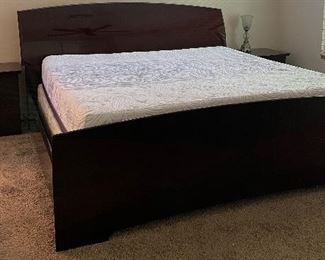 ALF Design Made in Italy  Bed Frame and 2 Nightstands, King Mattress/BS