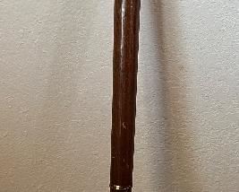Vtg Brass Ornate Handled Wood Cane