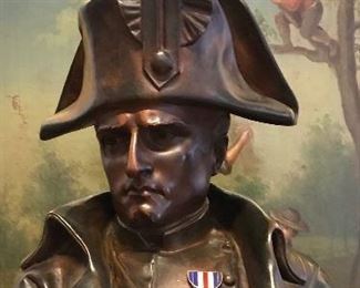 Emile Pinedo
bronze bust of Napoleon
stamped & signed
on marble base with ormolu
France 
12.5” x 7” x 5” 
SOLD