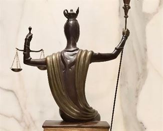 Lady Justice
bronze sculpture
8.25”d x 11”w x 21”h	
SOLD
