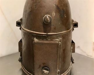 Italian acetylene brass headlight
stamped “No 1480, Brevetto 55111, Rejna Zandardine, Milano 39 Bastioni Magenta”
c 1908
12.5” x 9.5” x 13”

$1000