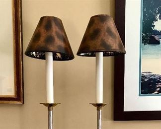 Maitland Smith 
pair candlestick lamps
brass & steel 
29.5” h

$500