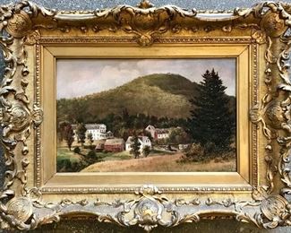 Seth Steward
(American, 1844-1924) 
rural scene, New England
oil on Masonite 
1911
8.25” x 12.75”
SOLD
