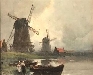 Arthur V Diehl
(English, 1870-1929)
 Dutch landscape 
oil on canvas
 9.75” x 7”

$1200
