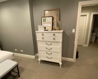 white tall dresser