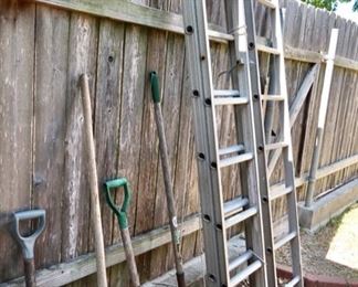 Extension Ladder and outdoor tools
