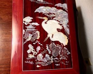 Rosewood Inlaid Jewelry Box