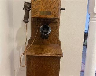 Antique wall mount telephone - Chicago Telephone Supply Company, Elkhart, Indiana - excellent condition