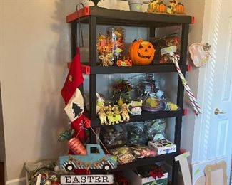 Fall, Halloween, and Easter decorations