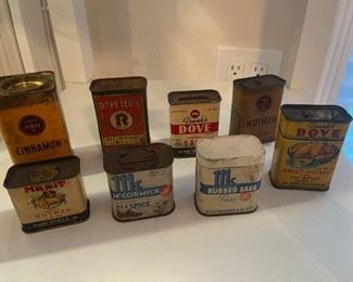 vintage spice tins