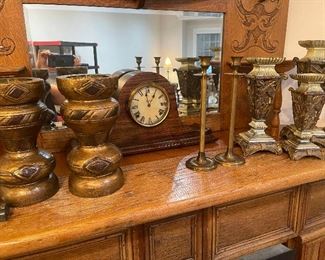 clocks, candlesticks