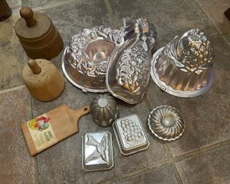 vintage kitchen molds, vintage butter molds