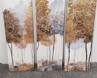 3 piece canvas painting.