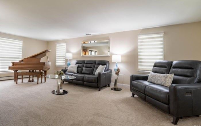 New! Leather Sofa and Loveseat.  Power neck, lumbar and recliner.  Firm and comfortable.  
