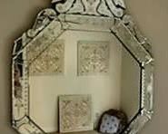 Wheel cut and etched mirror