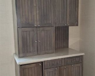 All wood , and marble counter top