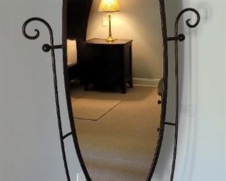 Iron cheval mirror