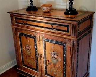 Large hand painted cabinet
