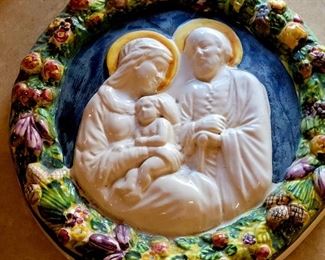 Another huge 16" diameter Della Robia plaque
