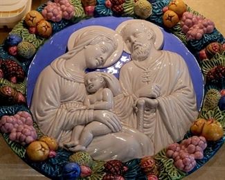 13 in diameter Della Robia plaque