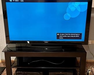 Sony Bravia TV and TV Stand with Components