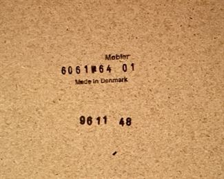 Beautiful Danish Modern Teak Table with Leaves on each end by Mobler Made in Denmark with 6 Upholstered Teak Chairs.