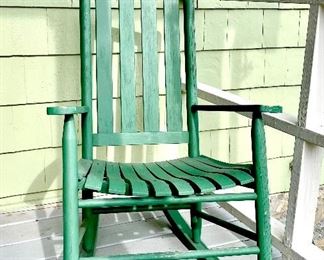 Painted Wooden Rocker