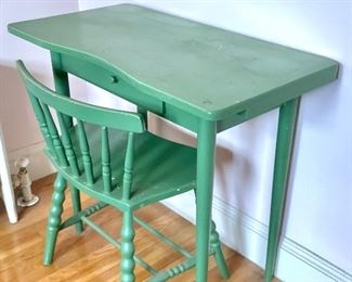 Painted Vintage Dressing Table/Chair
