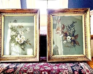 Pair Antique Framed Botanical Prints