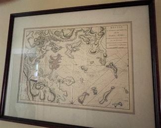 Framed Map of Boston