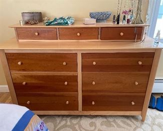 Copeland made in Vt dresser, high boy & headboard. Cedar lined