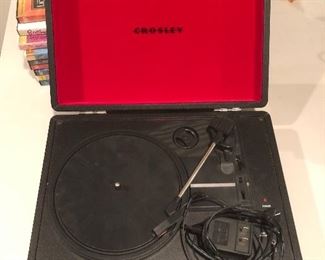 Crosley Electric record player w/ built in speakers.