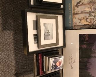 Plenty of picture frames small and medium