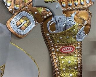 Vintage Kraft Gun and Holster Display